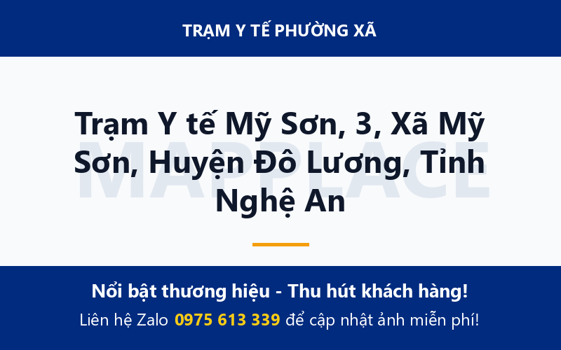 Trạm Y tế Mỹ Sơn, 3, Xã Mỹ Sơn, Huyện Đô Lương, Tỉnh Nghệ An