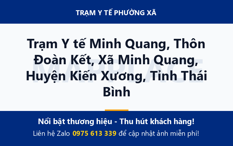 Trạm Y tế Minh Quang, Thôn Đoàn Kết, Xã Minh Quang, Huyện Kiến Xương, Tỉnh Thái Bình