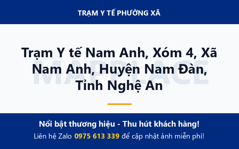 Trạm Y tế Nam Anh, Xóm 4, Xã Nam Anh, Huyện Nam Đàn, Tỉnh Nghệ An