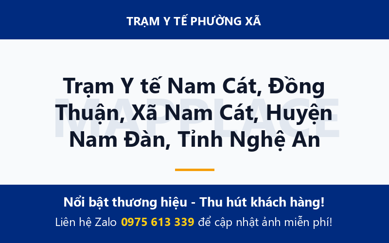 Trạm Y tế Nam Cát, Đồng Thuận, Xã Nam Cát, Huyện Nam Đàn, Tỉnh Nghệ An
