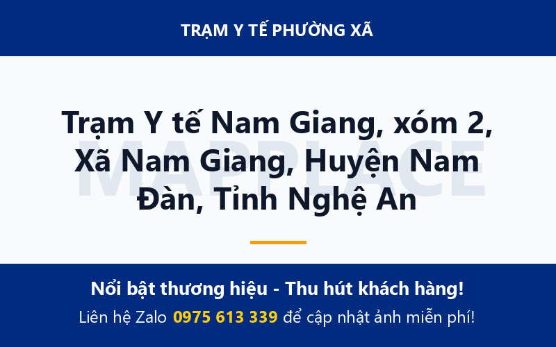 Trạm Y tế Nam Giang, xóm 2, Xã Nam Giang, Huyện Nam Đàn, Tỉnh Nghệ An