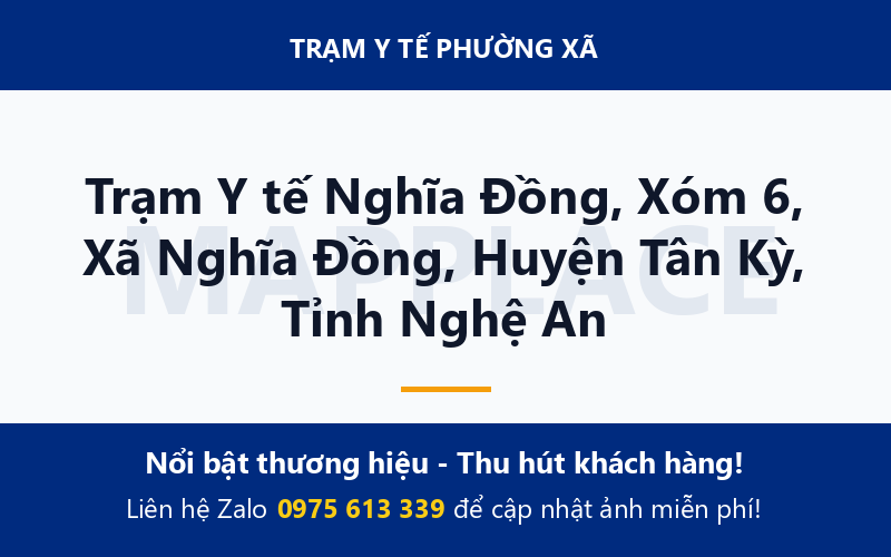 Trạm Y tế Nghĩa Đồng, Xóm 6, Xã Nghĩa Đồng, Huyện Tân Kỳ, Tỉnh Nghệ An