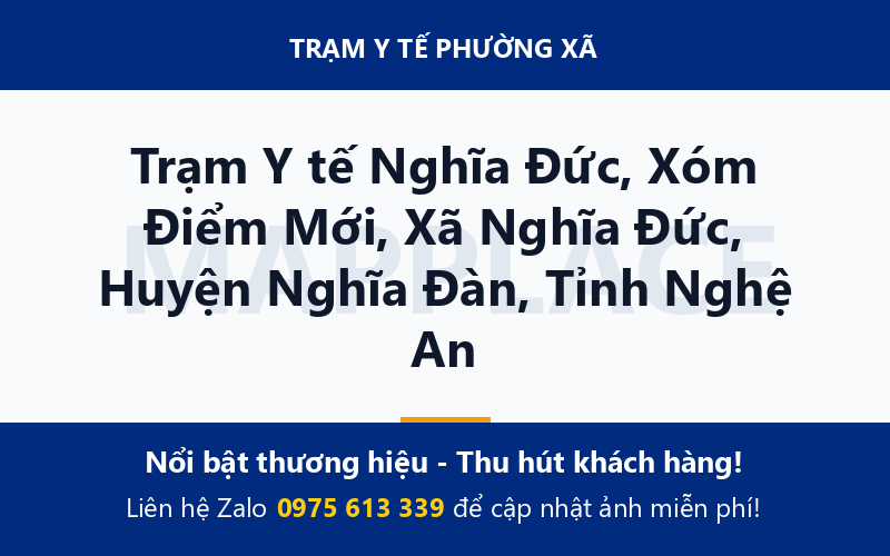 Trạm Y tế Nghĩa Đức, Xóm Điểm Mới, Xã Nghĩa Đức, Huyện Nghĩa Đàn, Tỉnh Nghệ An