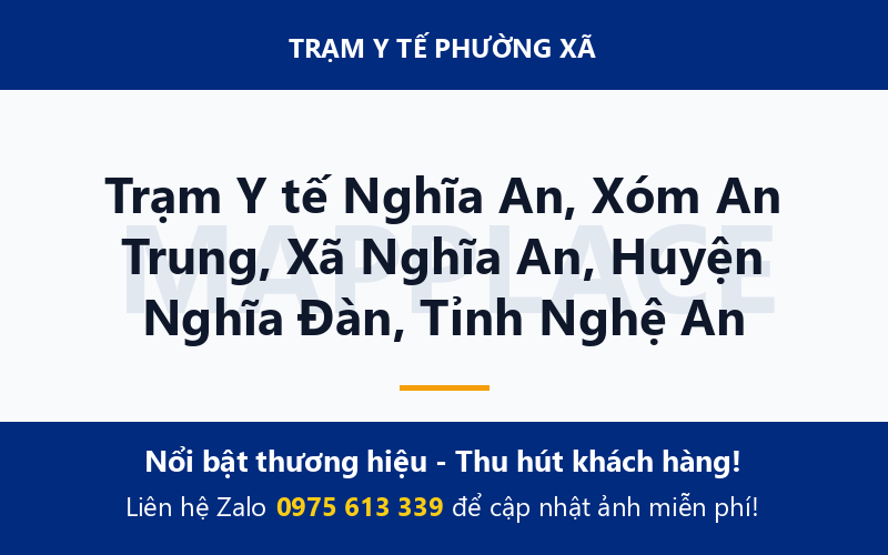 Trạm Y tế Nghĩa An, Xóm An Trung, Xã Nghĩa An, Huyện Nghĩa Đàn, Tỉnh Nghệ An