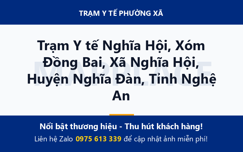 Trạm Y tế Nghĩa Hội, Xóm Đồng Bai, Xã Nghĩa Hội, Huyện Nghĩa Đàn, Tỉnh Nghệ An