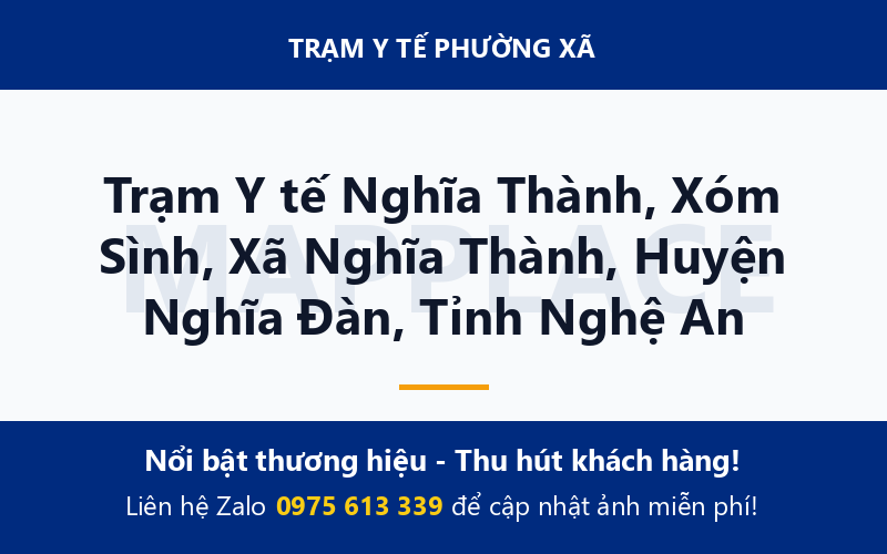 Trạm Y tế Nghĩa Thành, Xóm Sình, Xã Nghĩa Thành, Huyện Nghĩa Đàn, Tỉnh Nghệ An