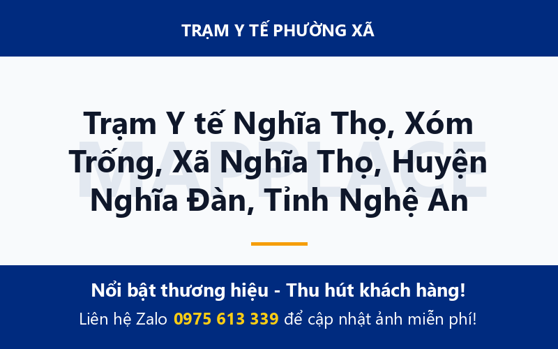 Trạm Y tế Nghĩa Thọ, Xóm Trống, Xã Nghĩa Thọ, Huyện Nghĩa Đàn, Tỉnh Nghệ An