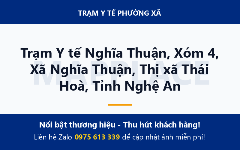 Trạm Y tế Nghĩa Thuận, Xóm 4, Xã Nghĩa Thuận, Thị xã Thái Hoà, Tỉnh Nghệ An