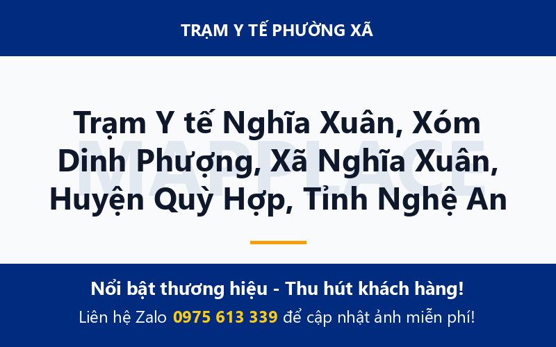 Trạm Y tế Nghĩa Xuân, Xóm Dinh Phượng, Xã Nghĩa Xuân, Huyện Quỳ Hợp, Tỉnh Nghệ An