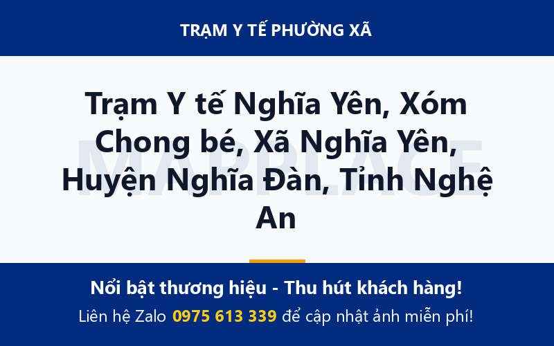 Trạm Y tế Nghĩa Yên, Xóm Chong bé, Xã Nghĩa Yên, Huyện Nghĩa Đàn, Tỉnh Nghệ An