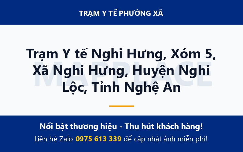 Trạm Y tế Nghi Hưng, Xóm 5, Xã Nghi Hưng, Huyện Nghi Lộc, Tỉnh Nghệ An