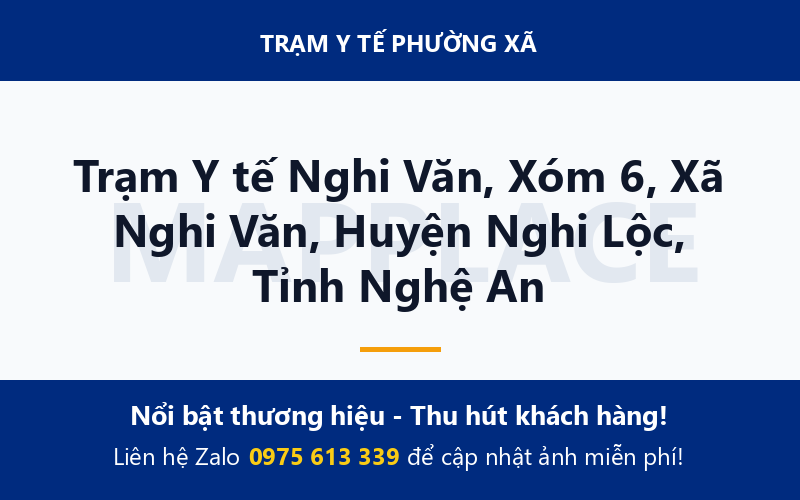 Trạm Y tế Nghi Văn, Xóm 6, Xã Nghi Văn, Huyện Nghi Lộc, Tỉnh Nghệ An