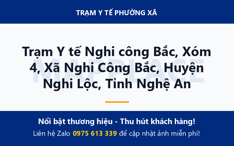 Trạm Y tế Nghi công Bắc, Xóm 4, Xã Nghi Công Bắc, Huyện Nghi Lộc, Tỉnh Nghệ An
