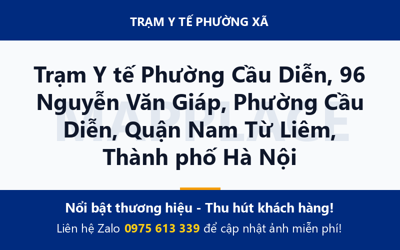 Trạm Y tế Phường Cầu Diễn, 96 Nguyễn Văn Giáp, Phường Cầu Diễn, Quận Nam Từ Liêm, Thành phố Hà Nội