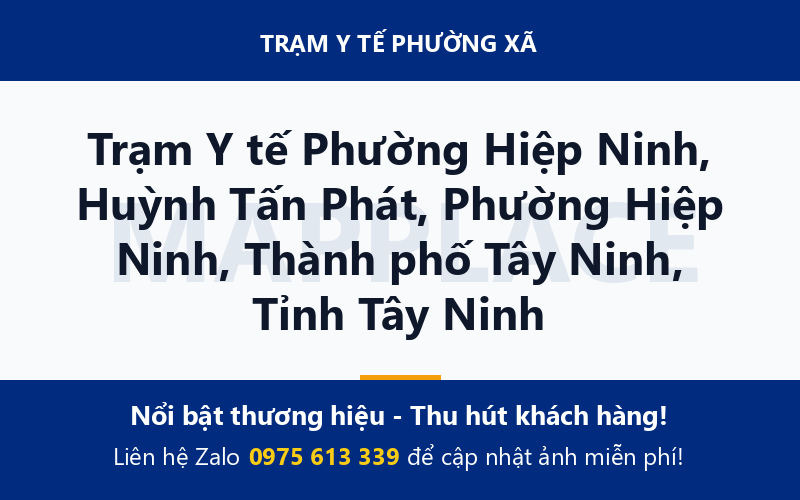 Trạm Y tế Phường Hiệp Ninh, Huỳnh Tấn Phát, Phường Hiệp Ninh, Thành phố Tây Ninh, Tỉnh Tây Ninh