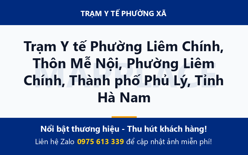 Trạm Y tế Phường Liêm Chính, Thôn Mễ Nội, Phường Liêm Chính, Thành phố Phủ Lý, Tỉnh Hà Nam