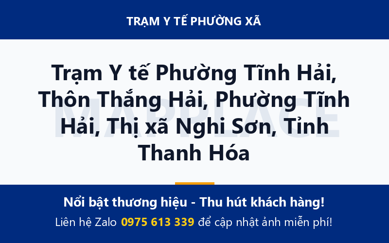 Trạm Y tế Phường Tĩnh Hải, Thôn Thắng Hải, Phường Tĩnh Hải, Thị xã Nghi Sơn, Tỉnh Thanh Hóa