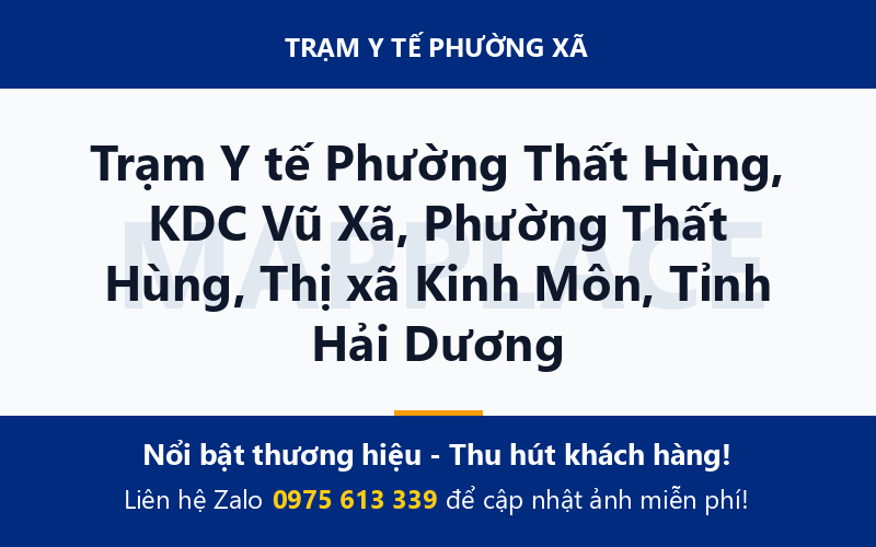 Trạm Y tế Phường Thất Hùng, KDC Vũ Xã, Phường Thất Hùng, Thị xã Kinh Môn, Tỉnh Hải Dương