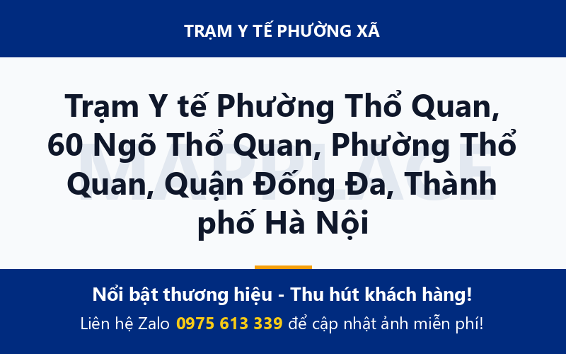 Trạm Y tế Phường Thổ Quan, 60 Ngõ Thổ Quan, Phường Thổ Quan, Quận Đống Đa, Thành phố Hà Nội