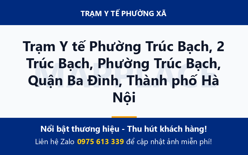 Trạm Y tế Phường Trúc Bạch, 2 Trúc Bạch, Phường Trúc Bạch, Quận Ba Đình, Thành phố Hà Nội