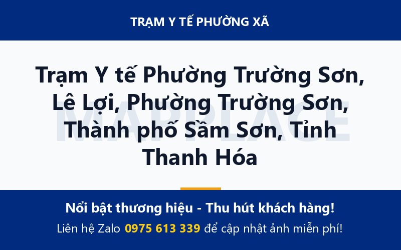 Trạm Y tế Phường Trường Sơn, Lê Lợi, Phường Trường Sơn, Thành phố Sầm Sơn, Tỉnh Thanh Hóa
