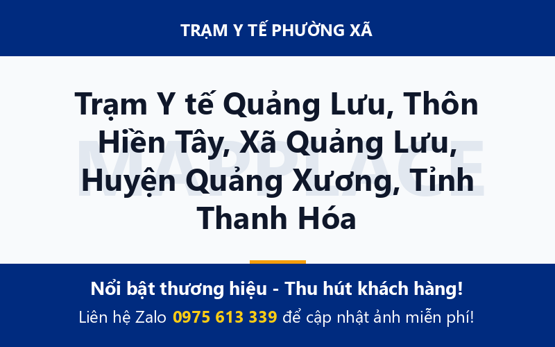 Trạm Y tế Quảng Lưu, Thôn Hiền Tây, Xã Quảng Lưu, Huyện Quảng Xương, Tỉnh Thanh Hóa
