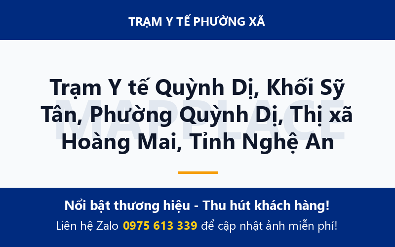 Trạm Y tế Quỳnh Dị, Khối Sỹ Tân, Phường Quỳnh Dị, Thị xã Hoàng Mai, Tỉnh Nghệ An