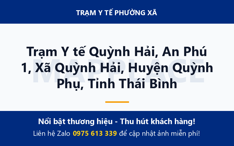 Trạm Y tế Quỳnh Hải, An Phú 1, Xã Quỳnh Hải, Huyện Quỳnh Phụ, Tỉnh Thái Bình