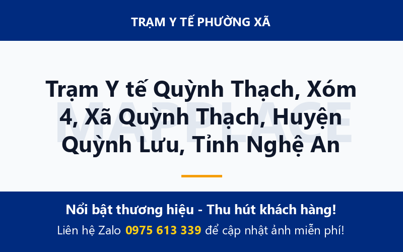 Trạm Y tế Quỳnh Thạch, Xóm 4, Xã Quỳnh Thạch, Huyện Quỳnh Lưu, Tỉnh Nghệ An