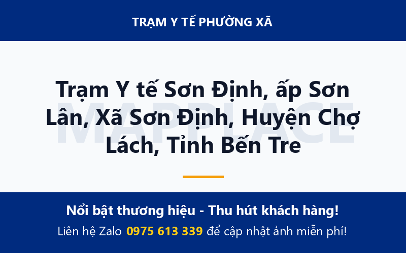 Trạm Y tế Sơn Định, ấp Sơn Lân, Xã Sơn Định, Huyện Chợ Lách, Tỉnh Bến Tre