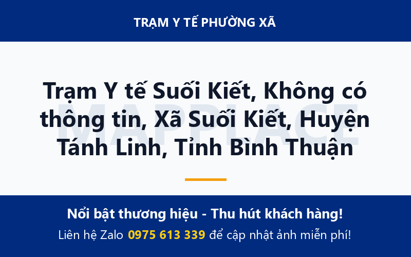 Trạm Y tế Suối Kiết, Không có thông tin, Xã Suối Kiết, Huyện Tánh Linh, Tỉnh Bình Thuận