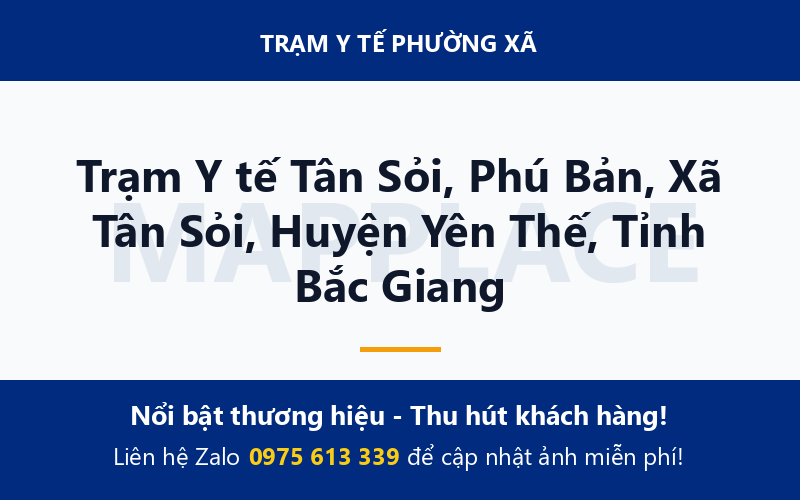 Trạm Y tế Tân Sỏi, Phú Bản, Xã Tân Sỏi, Huyện Yên Thế, Tỉnh Bắc Giang