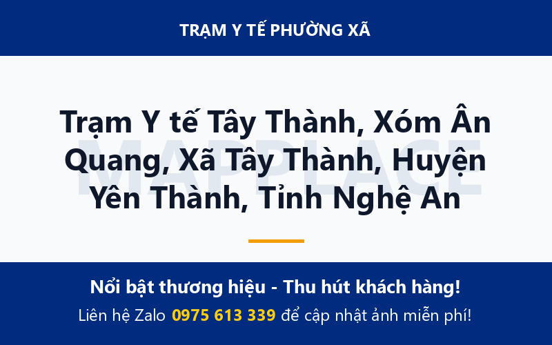 Trạm Y tế Tây Thành, Xóm Ân Quang, Xã Tây Thành, Huyện Yên Thành, Tỉnh Nghệ An