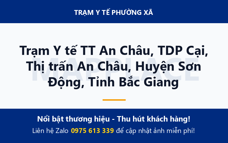 Trạm Y tế TT An Châu, TDP Cại, Thị trấn An Châu, Huyện Sơn Động, Tỉnh Bắc Giang