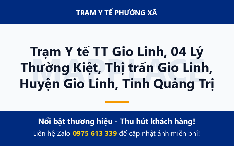 Trạm Y tế TT Gio Linh, 04 Lý Thường Kiệt, Thị trấn Gio Linh, Huyện Gio Linh, Tỉnh Quảng Trị