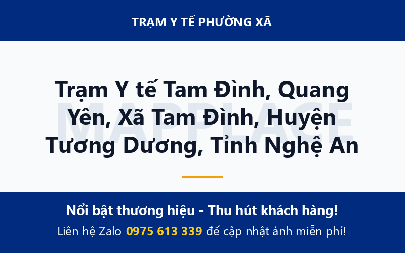 Trạm Y tế Tam Đình, Quang Yên, Xã Tam Đình, Huyện Tương Dương, Tỉnh Nghệ An