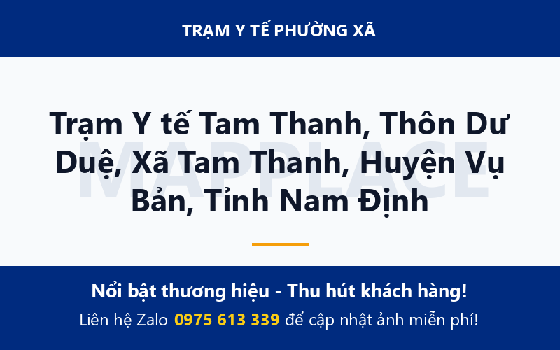 Trạm Y tế Tam Thanh, Thôn Dư Duệ, Xã Tam Thanh, Huyện Vụ Bản, Tỉnh Nam Định
