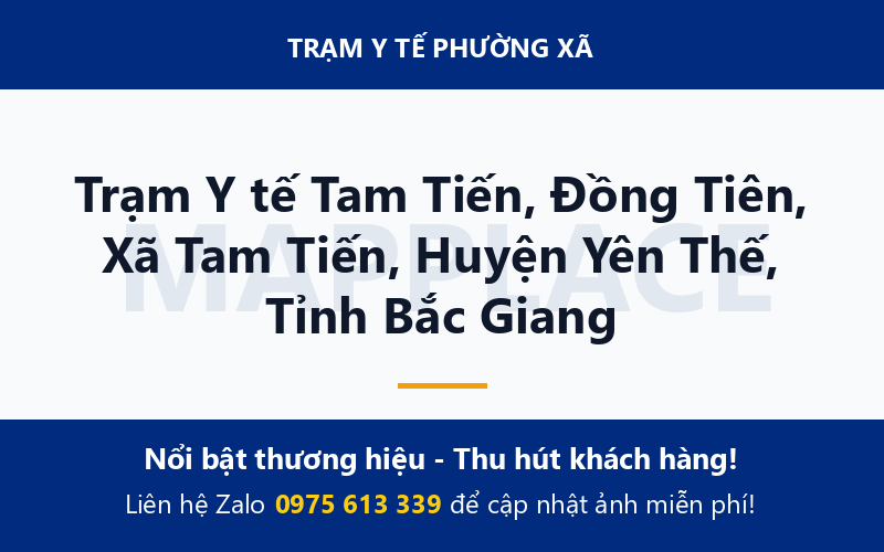 Trạm Y tế Tam Tiến, Đồng Tiên, Xã Tam Tiến, Huyện Yên Thế, Tỉnh Bắc Giang