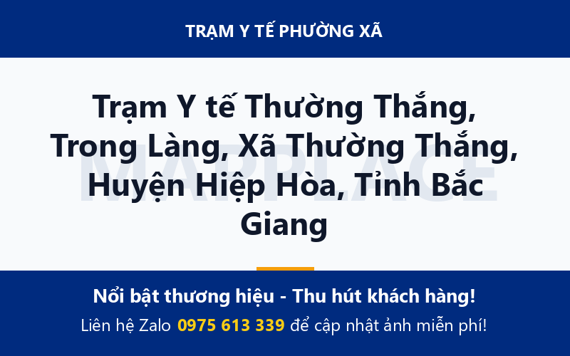 Trạm Y tế Thường Thắng, Trong Làng, Xã Thường Thắng, Huyện Hiệp Hòa, Tỉnh Bắc Giang