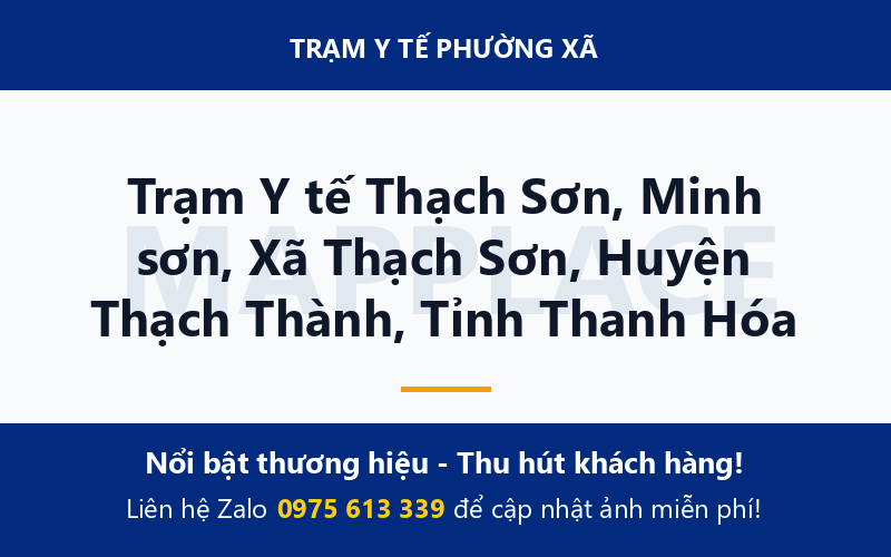 Trạm Y tế Thạch Sơn, Minh sơn, Xã Thạch Sơn, Huyện Thạch Thành, Tỉnh Thanh Hóa