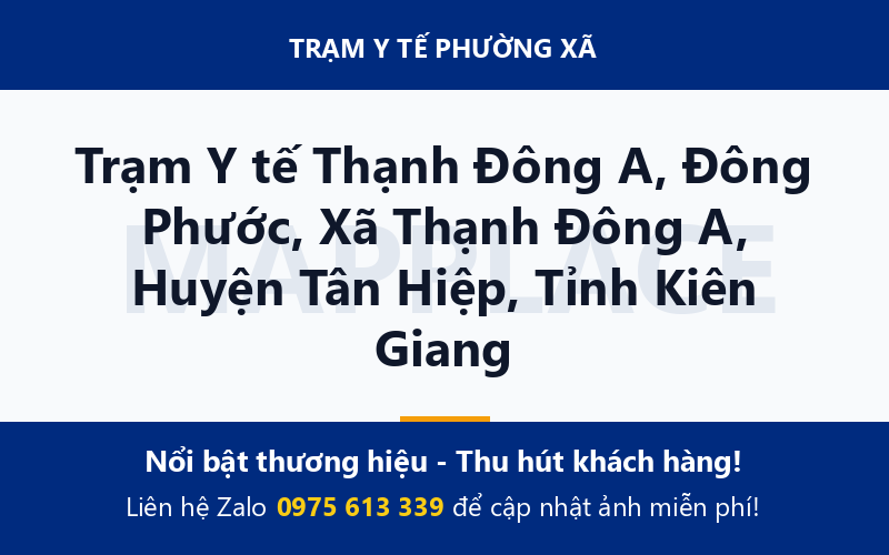 Trạm Y tế Thạnh Đông A, Đông Phước, Xã Thạnh Đông A, Huyện Tân Hiệp, Tỉnh Kiên Giang