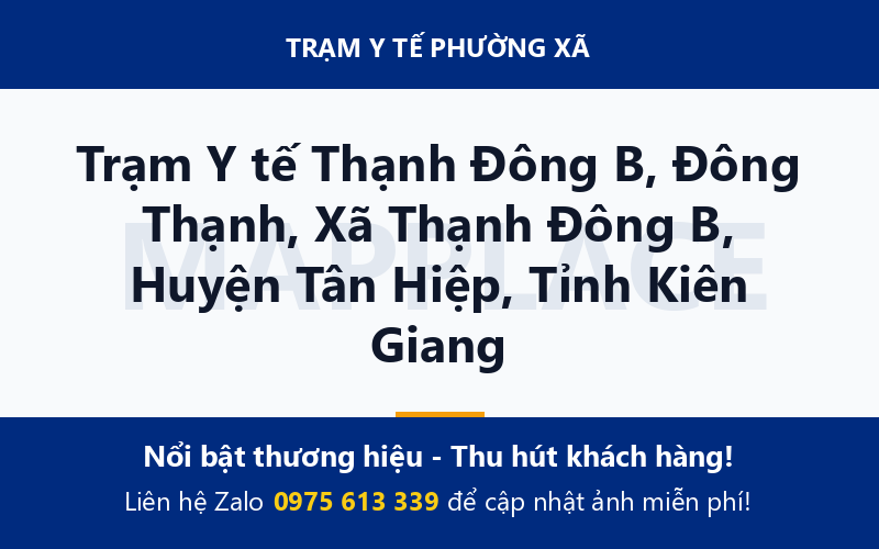 Trạm Y tế Thạnh Đông B, Đông Thạnh, Xã Thạnh Đông B, Huyện Tân Hiệp, Tỉnh Kiên Giang