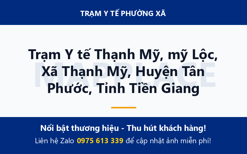 Trạm Y tế Thạnh Mỹ, mỹ Lộc, Xã Thạnh Mỹ, Huyện Tân Phước, Tỉnh Tiền Giang