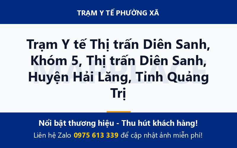 Trạm Y tế Thị trấn Diên Sanh, Khóm 5, Thị trấn Diên Sanh, Huyện Hải Lăng, Tỉnh Quảng Trị
