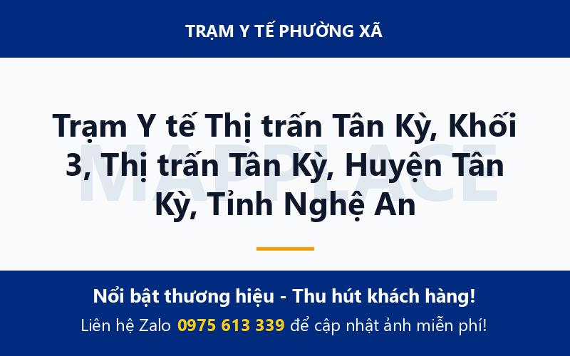 Trạm Y tế Thị trấn Tân Kỳ, Khối 3, Thị trấn Tân Kỳ, Huyện Tân Kỳ, Tỉnh Nghệ An