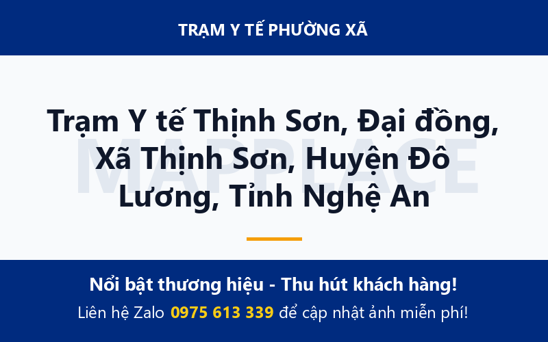 Trạm Y tế Thịnh Sơn, Đại đồng, Xã Thịnh Sơn, Huyện Đô Lương, Tỉnh Nghệ An