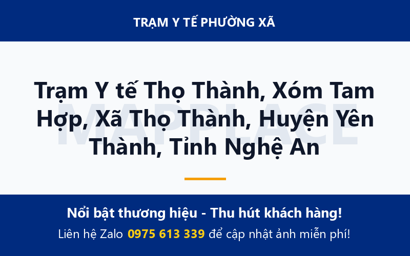 Trạm Y tế Thọ Thành, Xóm Tam Hợp, Xã Thọ Thành, Huyện Yên Thành, Tỉnh Nghệ An