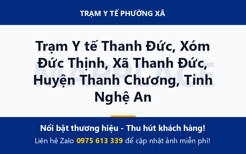 Trạm Y tế Thanh Đức, Xóm Đức Thịnh, Xã Thanh Đức, Huyện Thanh Chương, Tỉnh Nghệ An