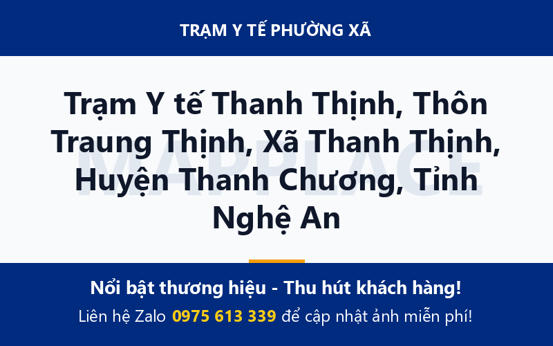 Trạm Y tế Thanh Thịnh, Thôn Traung Thịnh, Xã Thanh Thịnh, Huyện Thanh Chương, Tỉnh Nghệ An