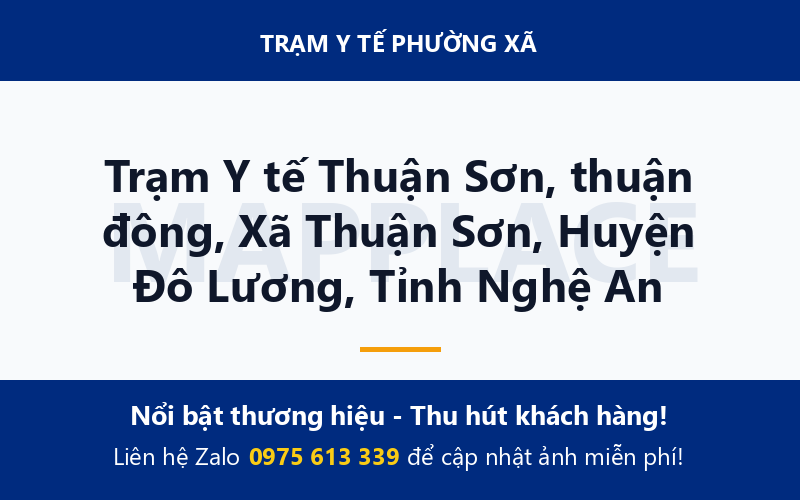 Trạm Y tế Thuận Sơn, thuận đông, Xã Thuận Sơn, Huyện Đô Lương, Tỉnh Nghệ An